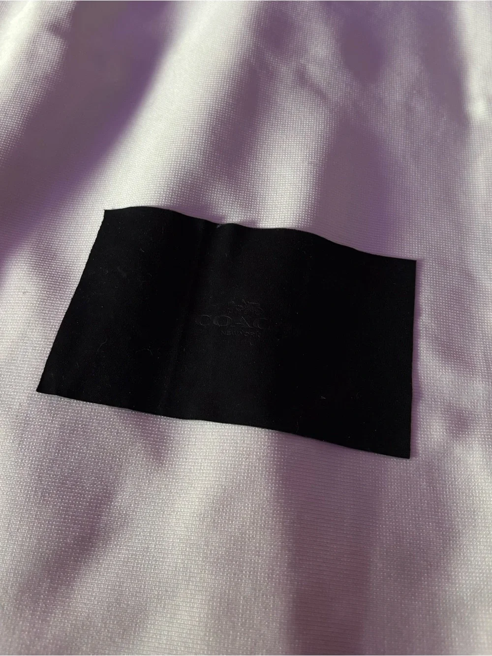 Authentic Coach Black Microfiber Eyeglass Cleaning Cloth